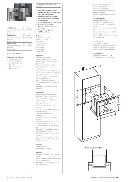 Gaggenau Espresso Vollautomaten - Lemm Bever