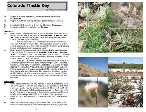 Thistles of Colorado - Summit County Government