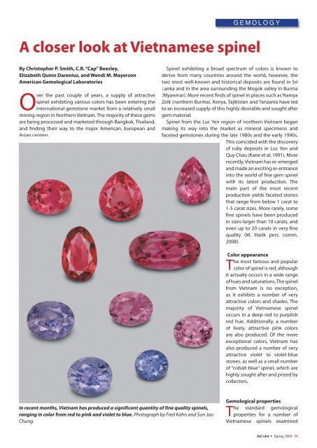 A closer look at Vietnamese spinel - Kingdom of Red Spinels