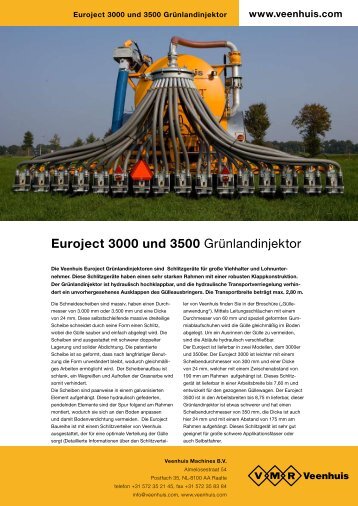 Prospekt Euroject Grünlandinjektor - Spezielle-Agrar-Systeme GmbH