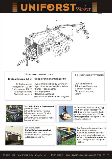 Prospekt Uniforst Worker - Spezielle-Agrar-Systeme GmbH