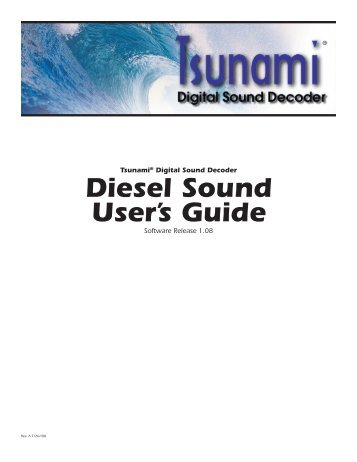 Tsunami Diesel Sound User's Guide - SoundTraxx