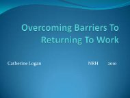 Overcoming Barriers To Returning To Work