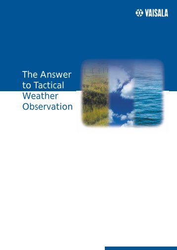 The Answer to Tactical Weather Observation - Hobeco