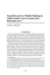 Sound Research or Wishful Thinking in Child Custody Cases?