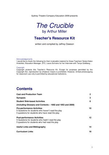 The Crucible - Sydney Theatre Company