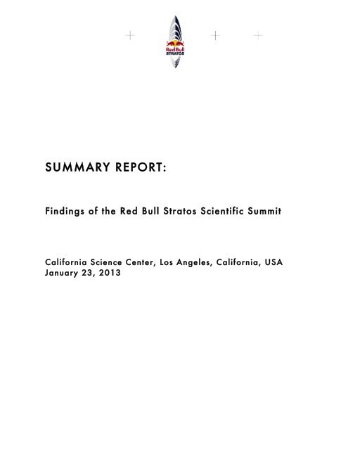 Red Bull Stratos Summit Summary Report Dcat Drug Chemical Red Bull Stratos Summit Summary Report Dcat Drug Chemical