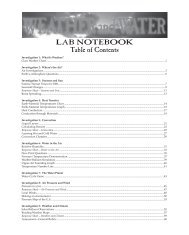 LAB NOTEBOOK Table of Contents - FOSSweb!