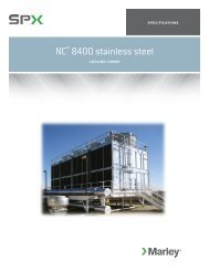 Marley NC Stainless Steel Cooling Tower Sales Specifications