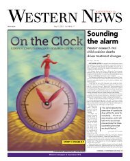 Sounding the alarm - Western News - University of Western Ontario