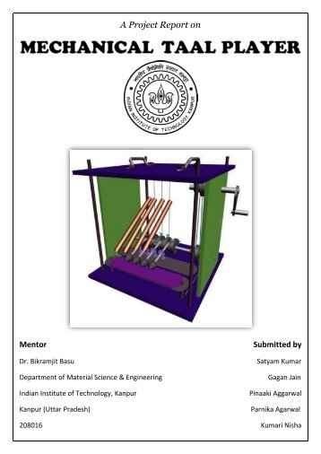 A Project Report on - iitk.ac.in - Indian Institute of Technology Kanpur