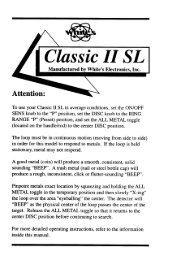 Classic II SL - White's Metal Detectors