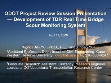 Assessment of the Automation Algorithm for TDR Bridge - Ohio ...