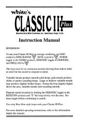 CL 3 Plus Instruction Manual.pdf - White's Metal Detectors