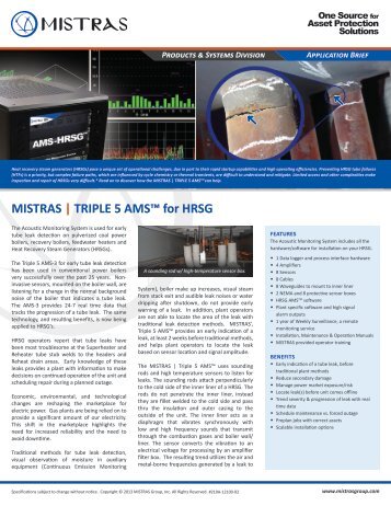 AMS ™ for Heat Recovery Steam Generators - MISTRAS Group, Inc.