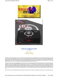 AYON CD-2 TUBE CD PLAYER James L - Ayon Audio