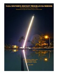 NASA Sounding Rocket Program Handbook. - NASA Visitor Center ...