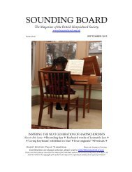 SOUNDING BOARD - British Harpsichord Society