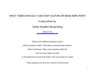 What Tubes Should I Use In My Guitar - Guitar Amplifier Blueprinting