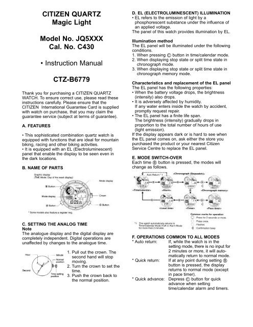 C430 CITIZEN WATCH Global Network