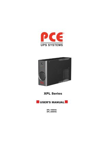 Users manual - PCE UPS Systems