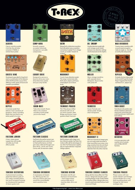 ToneBug_Chorus Flanger_infosheet.pdf - T-Rex Engineering