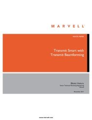 Transmit Smart with Transmit Beamforming - Marvell