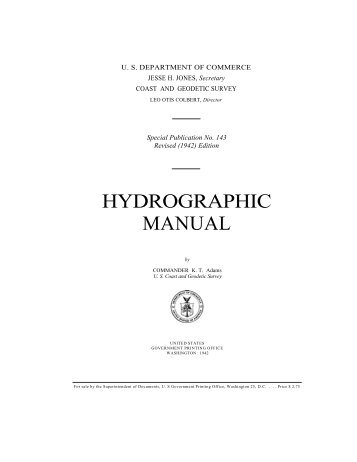 HYDROGRAPHIC MANUAL - The Hydrographic Society of America