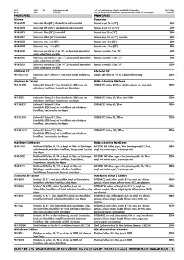 PHOTOFLEX PHOTOFLEX - bei der Light + Byte AG