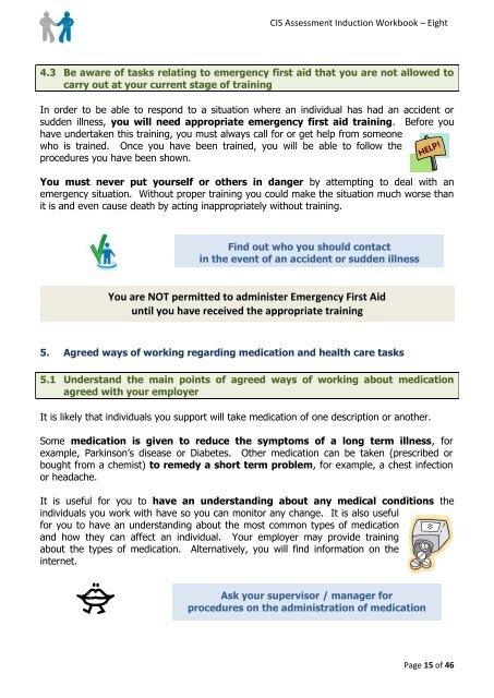 Standard 8 Health and safety in an adult social care setting