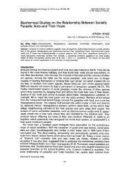 Biochemical Studies on the Relationship Between Socially Parasitic ...