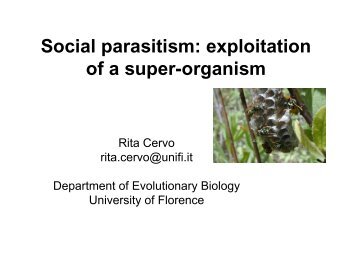 Social parasitism - Accademia nazionale italiana di Entomologia