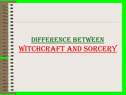 WITCHCRAFT & SORCERY.pdf - Atheist Centre