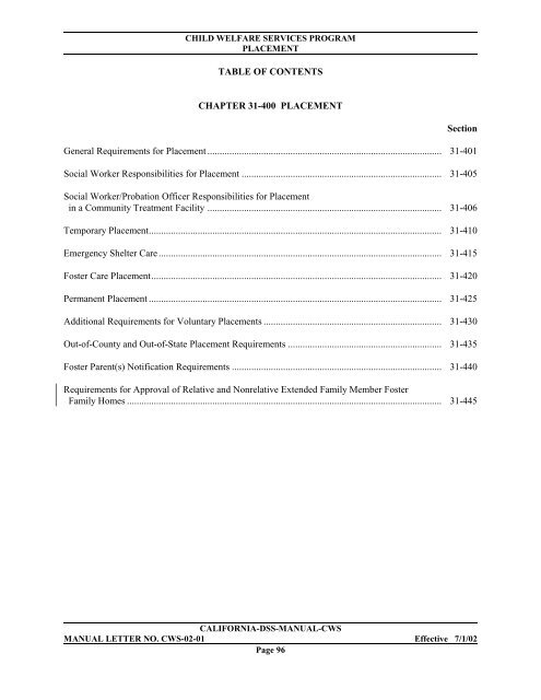 Manual of Policies and Procedures - California Department of Social ...