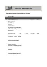Anmeldung Tagessonderschule 2009-11-25 - Kinderheim Brugg