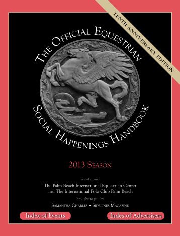 H E FFICIAL EQUESTRIAN 2013 SEASON - Sidelines Magazine