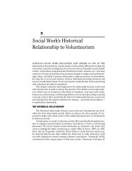 Social Work's Historical Relationship to Volunteerism - Lyceum Books