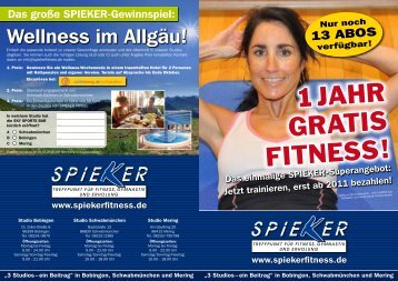 Wellness im Allgäu! - Fitness Spieker