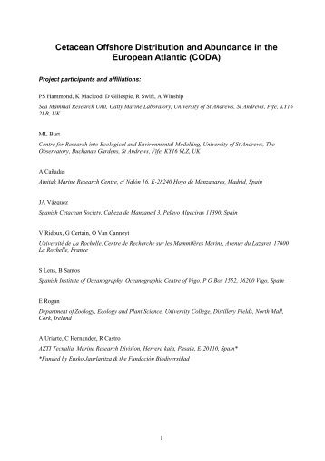 CODA - School of Biology - University of St Andrews