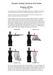 Dynamic Clothing Tutorial For DAZ Studio Putting It