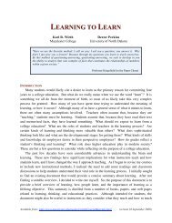 LEARNING TO LEARN - Macalester College