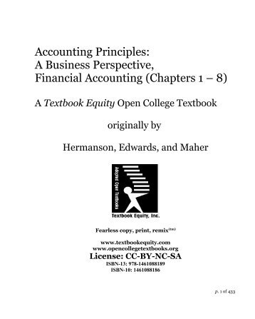 Accounting Principles:A Business Perspective,Financial ... - Saylor.org