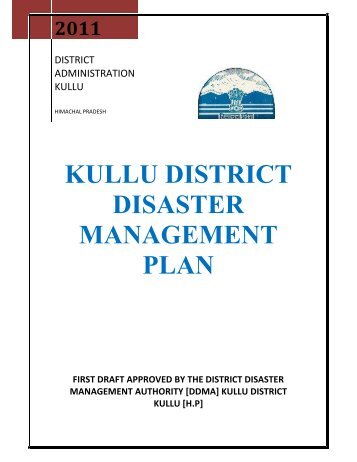 kullu district disaster management plan - District Administration Kullu