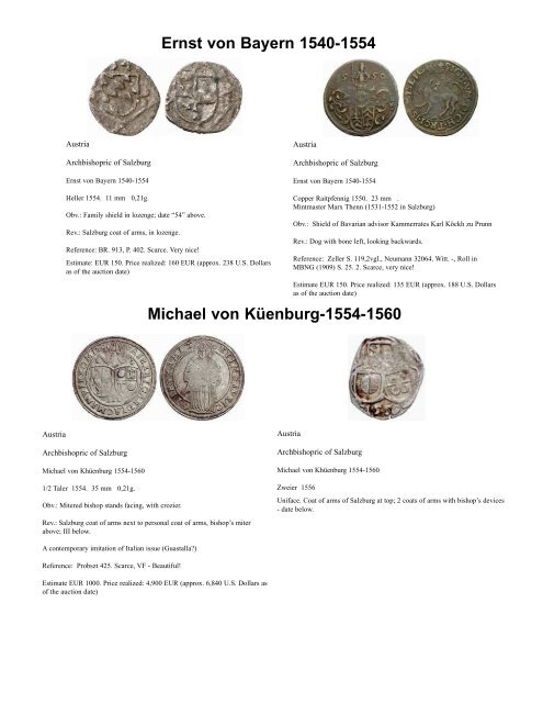 Silver Pfennigs and Small Silver Coins of Europe in the Middle Ages