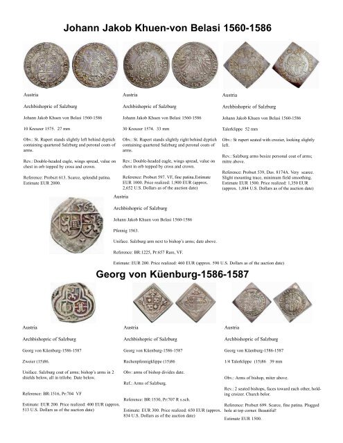 Silver Pfennigs and Small Silver Coins of Europe in the Middle Ages