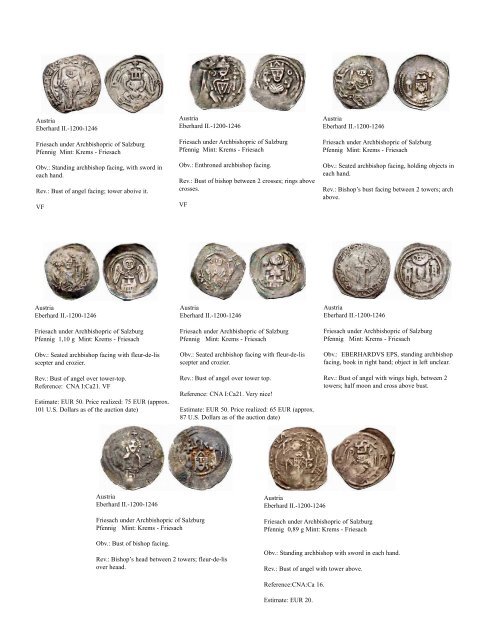 Silver Pfennigs and Small Silver Coins of Europe in the Middle Ages