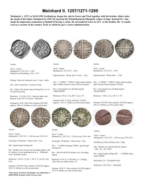 Silver Pfennigs and Small Silver Coins of Europe in the Middle Ages