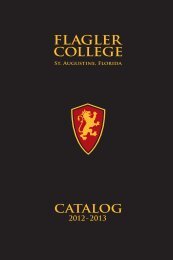 2012-2013 Course Catalog - PDF Format - Flagler College