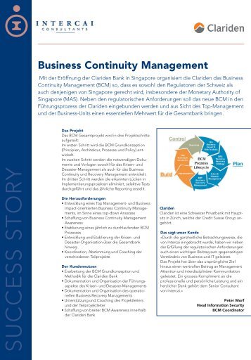 Business Continuity Management - Intercai