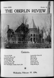 THE OBERLIN REVIEW. - Oberlin College